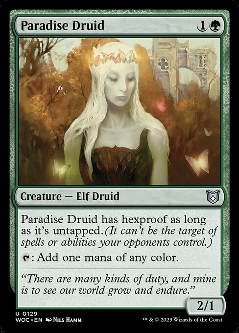 Paradise Druid - Wilds of Eldraine Commander Uncommon Card