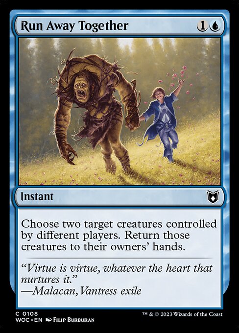 Run Away Together - Wilds of Eldraine Commander Common Card