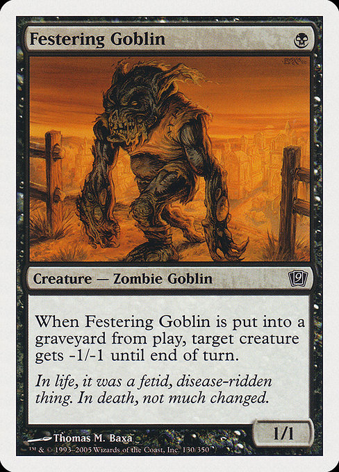 Festering Goblin - Ninth Edition Common Card