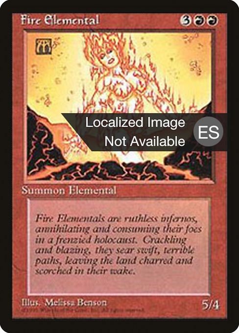 Fire Elemental - Fourth Edition Foreign Black Border Uncommon Card