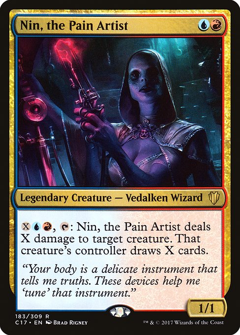 Nin, the Pain Artist - Commander 2017 Rare Card