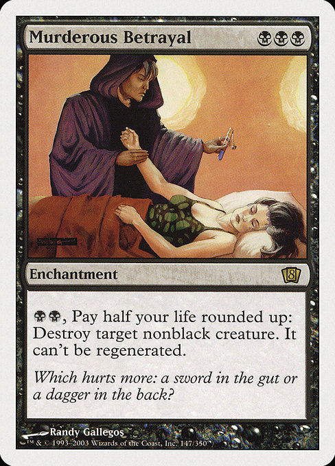 Murderous Betrayal - Eighth Edition Rare Card