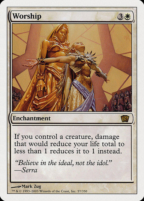 Worship - Eighth Edition Rare Card