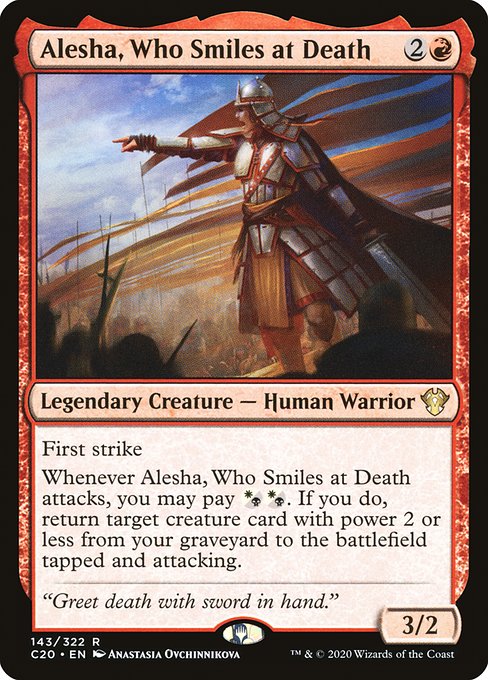 Alesha, Who Smiles at Death - Commander 2020 Rare Card