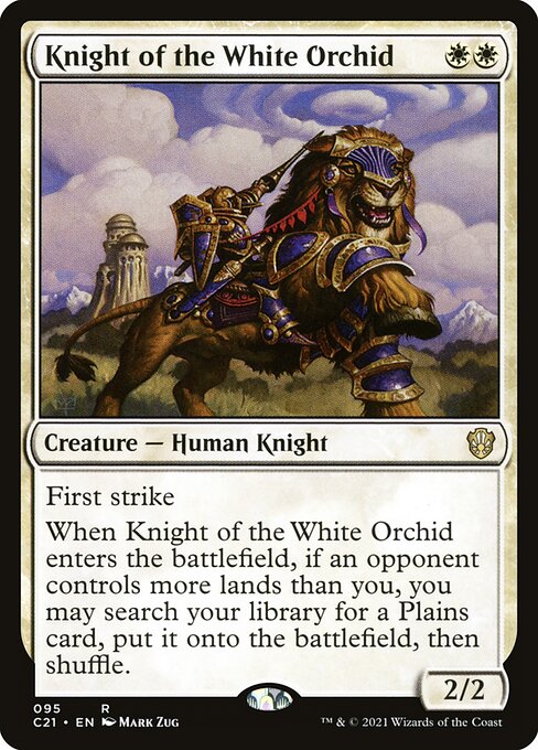 Knight of the White Orchid - Commander 2021 Rare Card