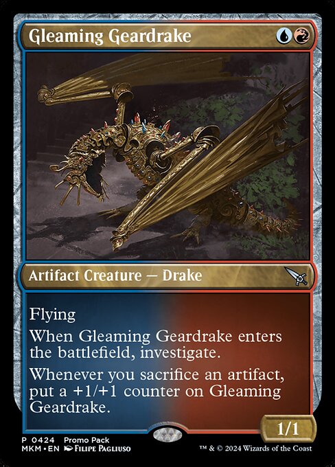 Gleaming Geardrake - Murders at Karlov Manor Uncommon Card