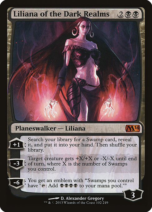 Liliana of the Dark Realms - Magic 2014 Mythic Card