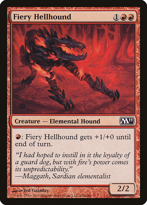Fiery Hellhound - Magic 2011 Common Card