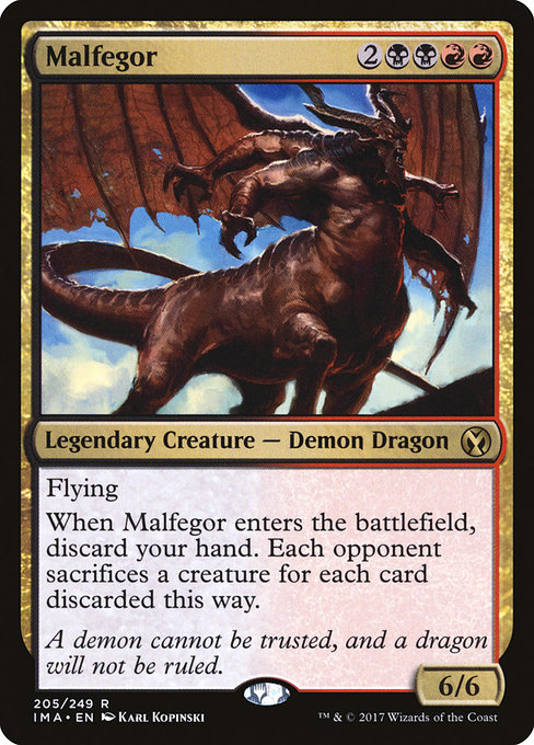 Malfegor - Iconic Masters Rare Card