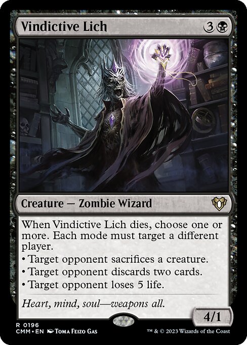 Vindictive Lich - Commander Masters Rare Card