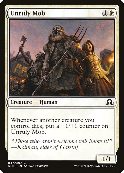 Unruly Mob - Shadows over Innistrad Common Card