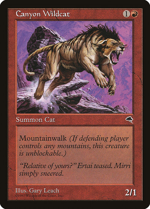 Canyon Wildcat - Tempest Common Card