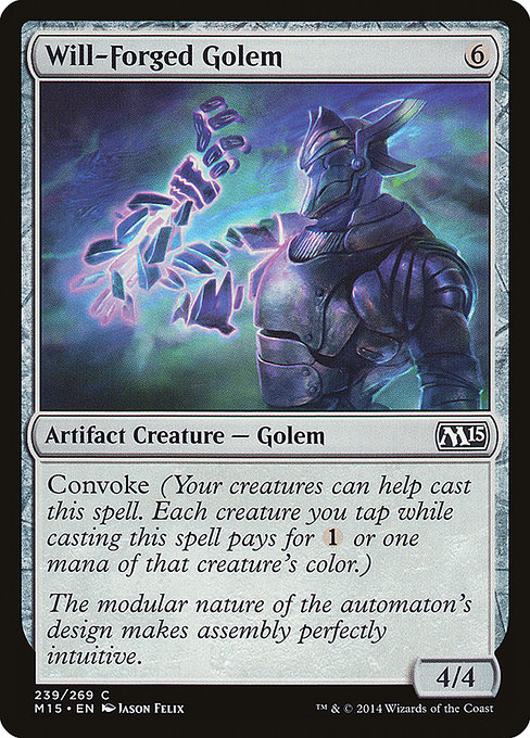 Will-Forged Golem - Magic 2015 Common Card