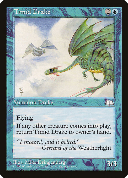 Timid Drake - Weatherlight Uncommon Card