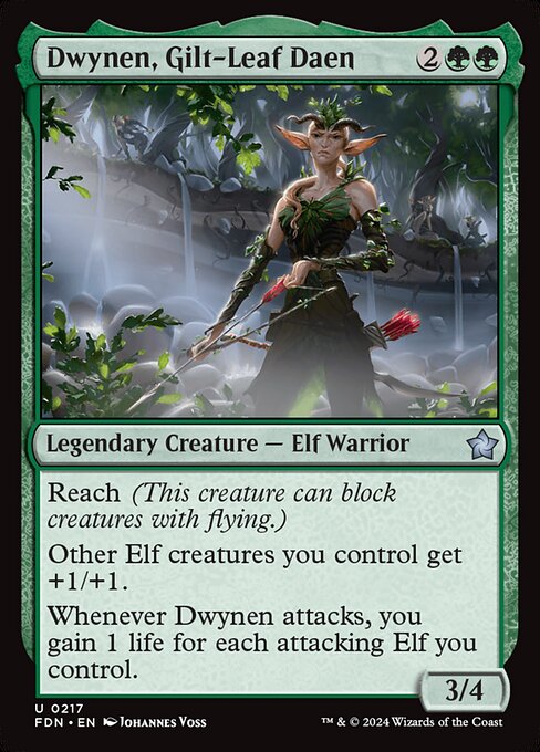 Dwynen, Gilt-Leaf Daen - Foundations Uncommon Card