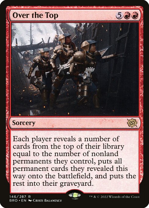 Over the Top - The Brothers' War Rare Card