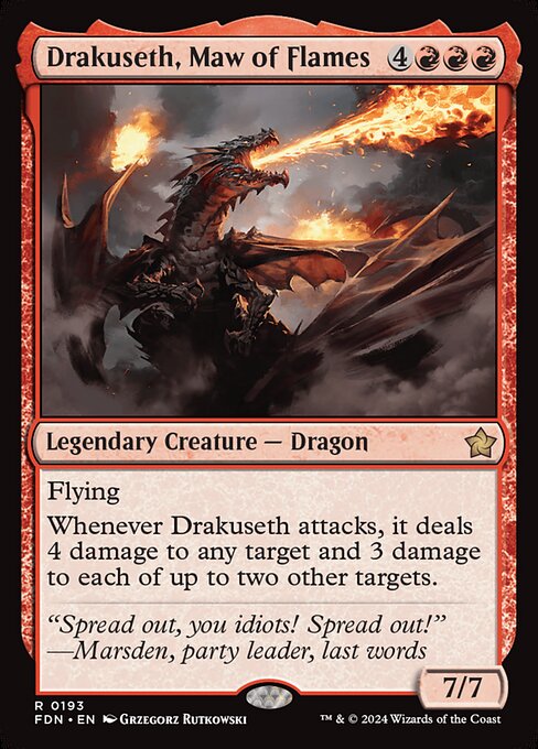 Drakuseth, Maw of Flames - Foundations Rare Card