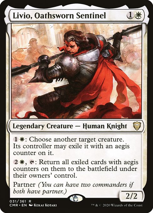 Livio, Oathsworn Sentinel - Commander Legends Rare Card