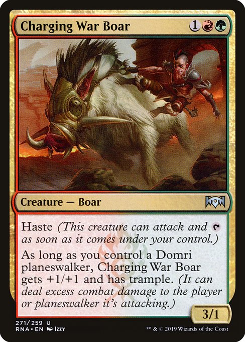 Charging War Boar - Ravnica Allegiance Uncommon Card