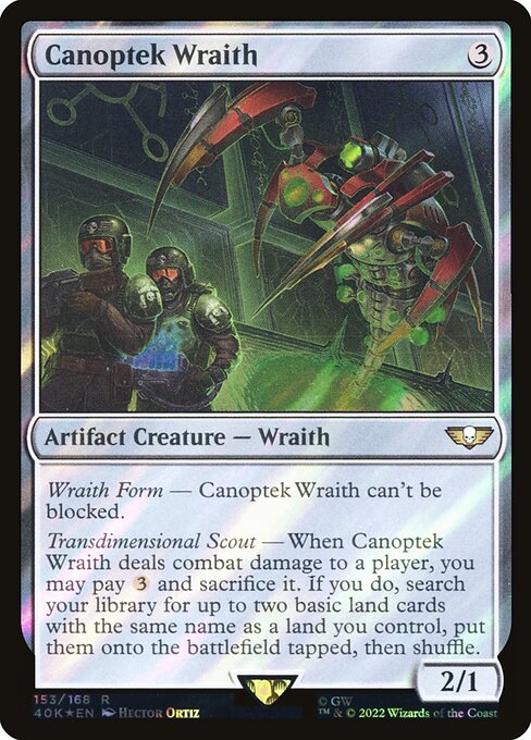 Canoptek Wraith - Warhammer 40,000 Commander Rare Card