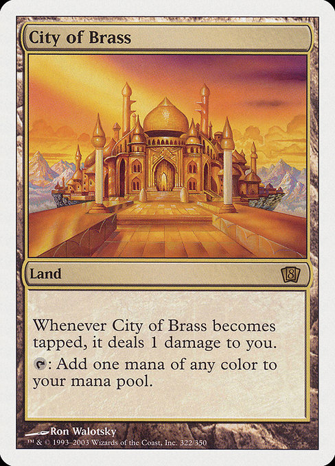 City of Brass - Eighth Edition Rare Card