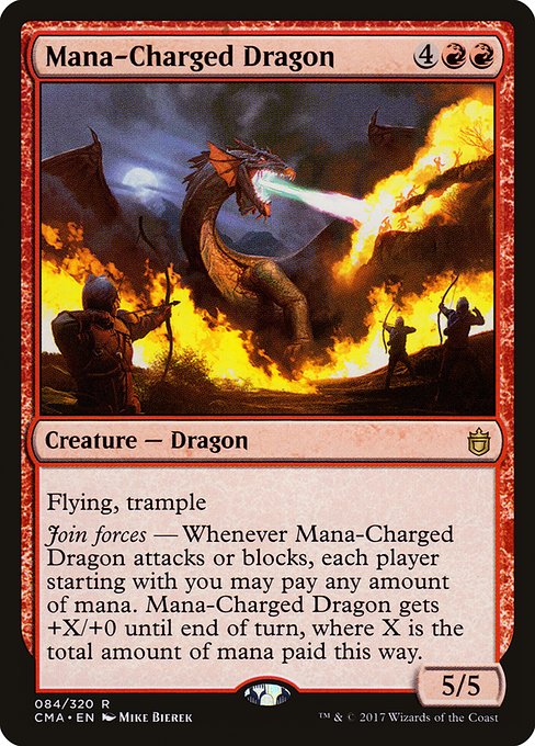 Mana-Charged Dragon - Commander Anthology Rare Card
