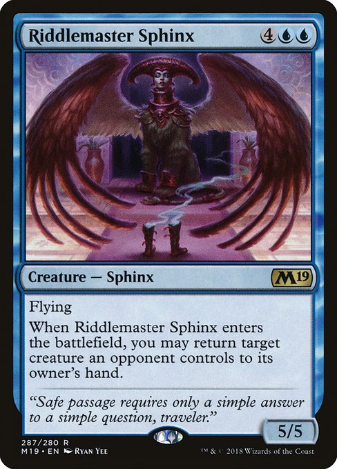 Riddlemaster Sphinx - Core Set 2019 Rare Card