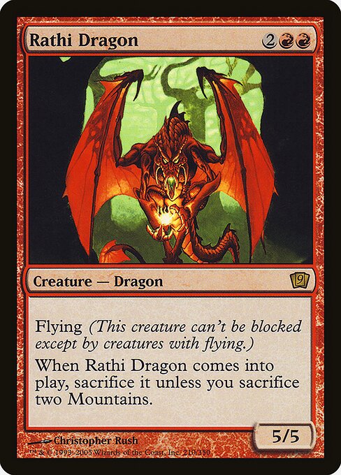 Rathi Dragon - Ninth Edition Rare Card