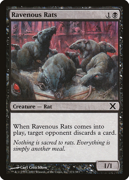 Ravenous Rats - Tenth Edition Common Card
