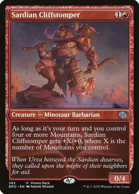 Sardian Cliffstomper - The Brothers' War Uncommon Card