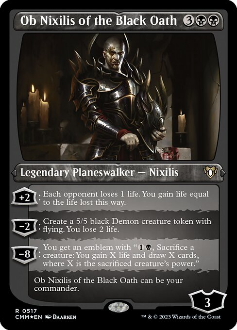 Ob Nixilis of the Black Oath - Commander Masters Rare Card
