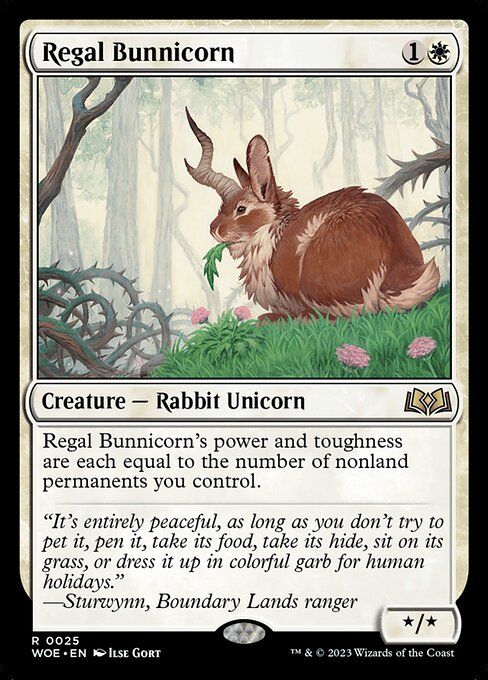 Regal Bunnicorn - Wilds of Eldraine Rare Card