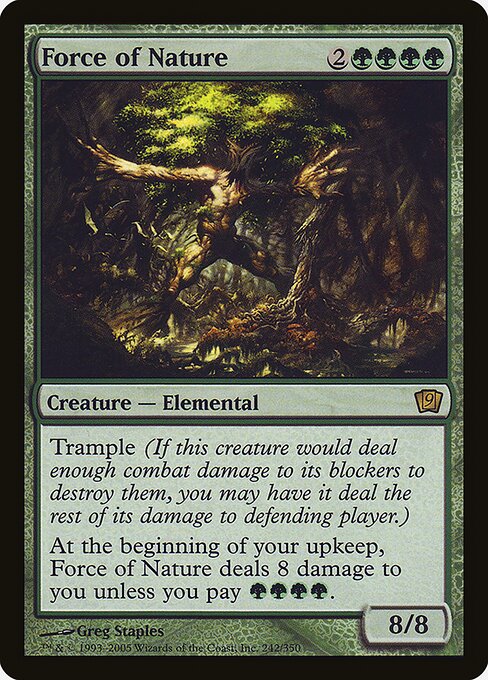 Force of Nature - Ninth Edition Rare Card