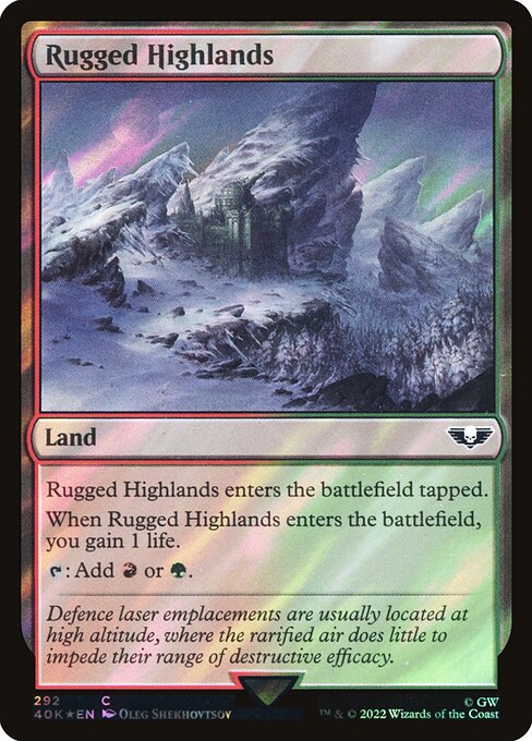 Rugged Highlands - Warhammer 40,000 Commander Common Card