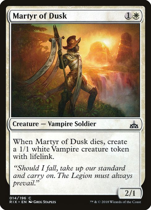Martyr of Dusk - Rivals of Ixalan Common Card