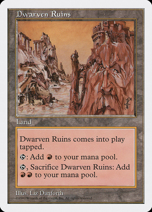 Dwarven Ruins - Fifth Edition Uncommon Card