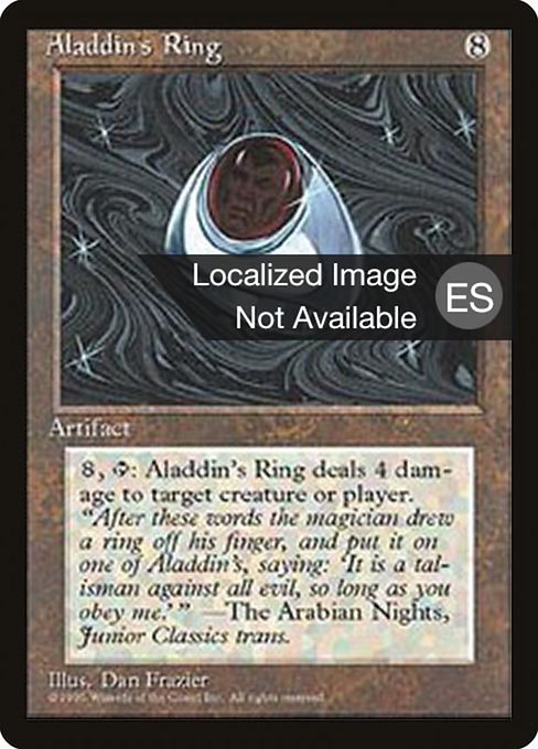 Aladdin's Ring - Fourth Edition Foreign Black Border Rare Card
