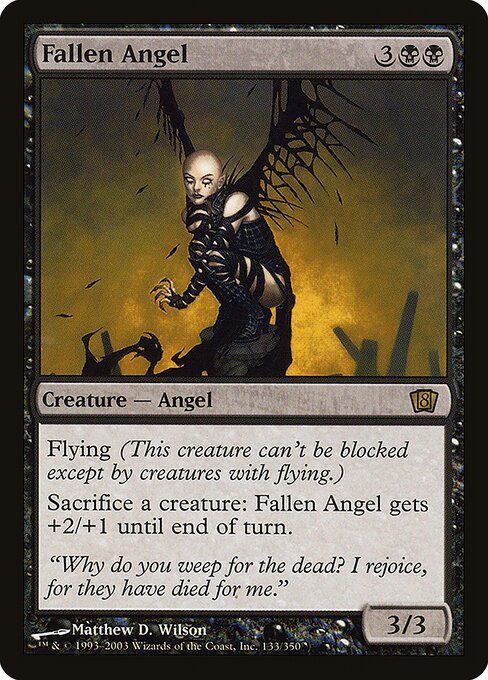 Fallen Angel - Eighth Edition Rare Card
