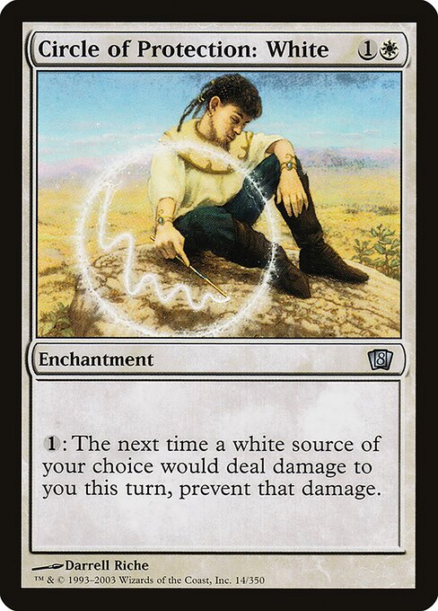 Circle of Protection: White - Eighth Edition Uncommon Card