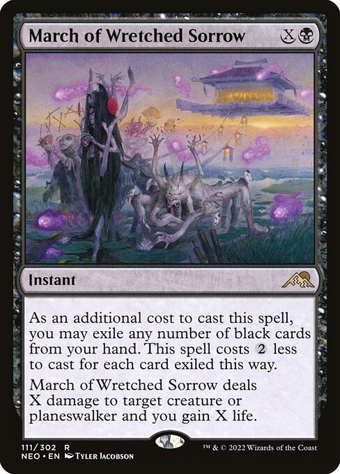 March of Wretched Sorrow - Kamigawa: Neon Dynasty Rare Card