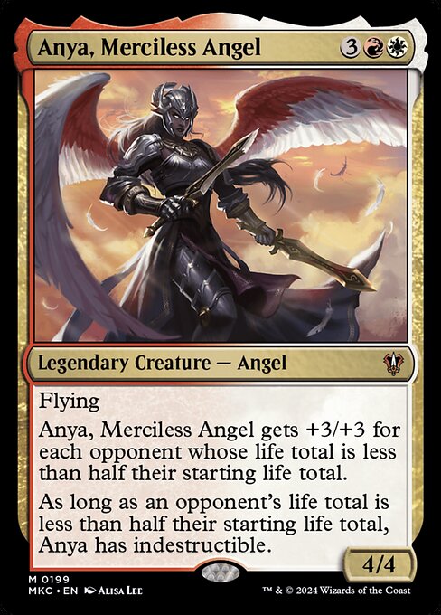 Anya, Merciless Angel - Murders at Karlov Manor Commander Mythic Card