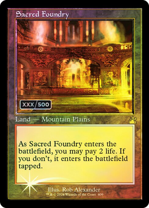 Sacred Foundry - Ravnica Remastered Rare Card