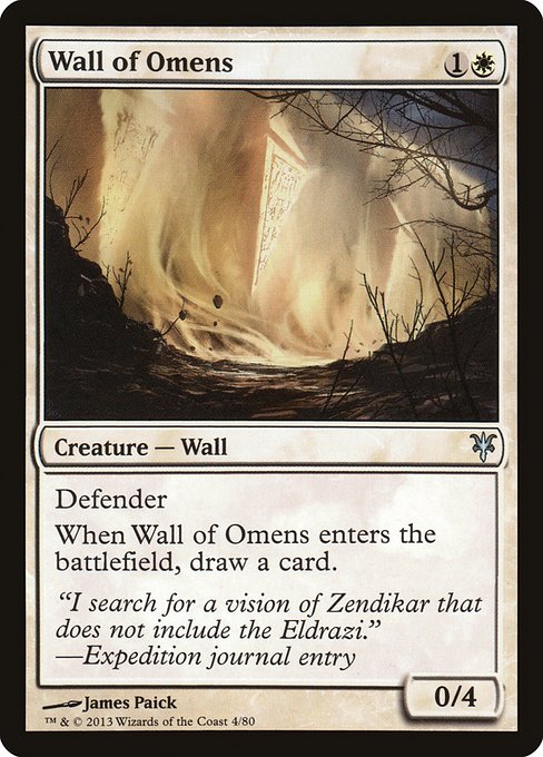 Wall of Omens - Duel Decks: Sorin vs. Tibalt Uncommon Card