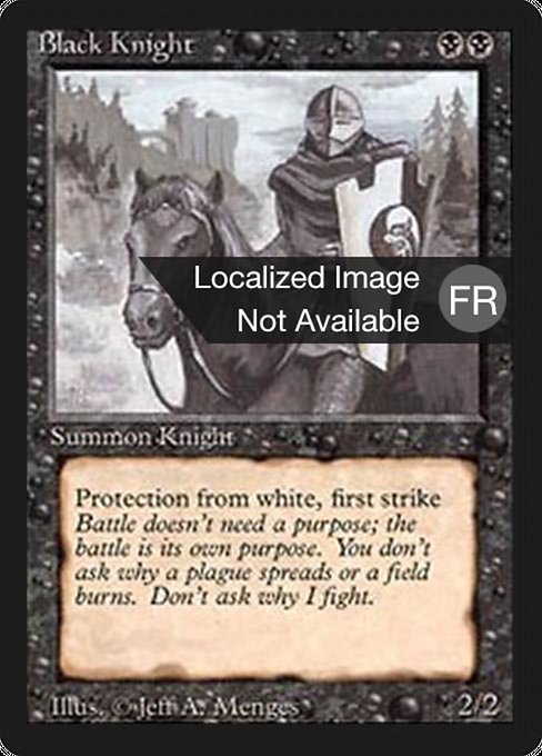 Black Knight - Foreign Black Border Uncommon Card