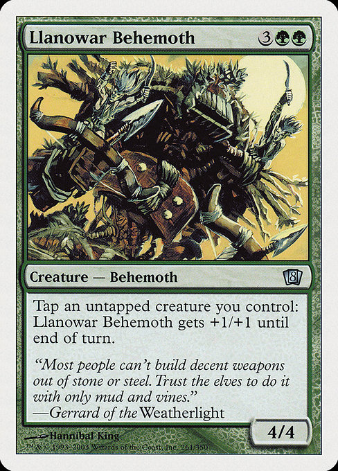 Llanowar Behemoth - Eighth Edition Uncommon Card
