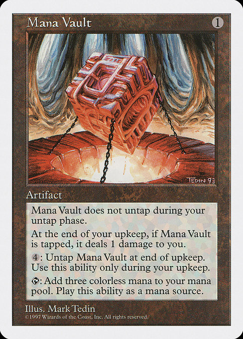 Mana Vault - Fifth Edition Rare Card