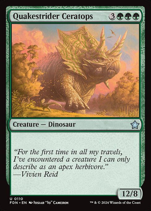 Quakestrider Ceratops - Foundations Uncommon Card