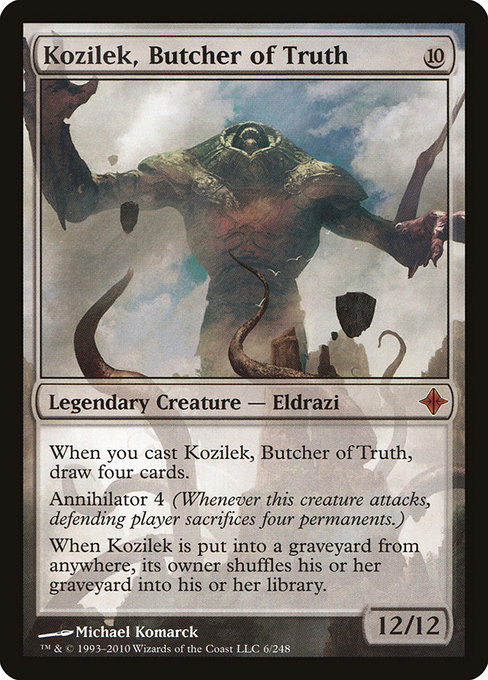 Kozilek, Butcher of Truth - Rise of the Eldrazi Mythic Card