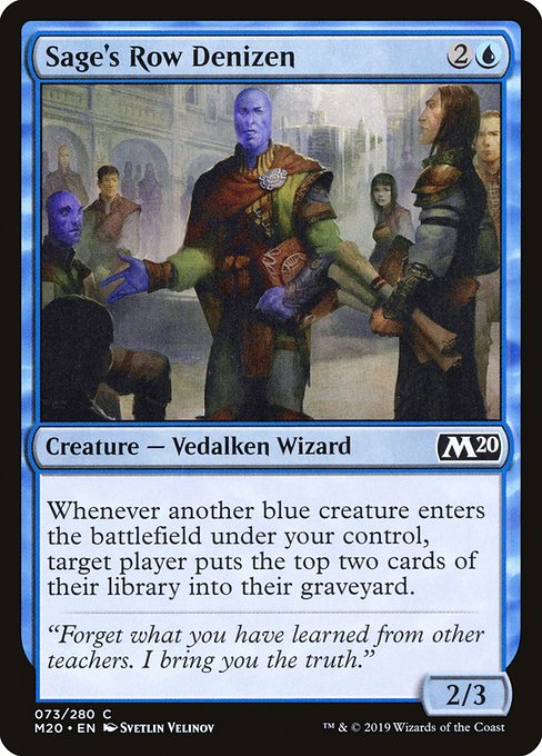 Sage's Row Denizen - Core Set 2020 Common Card