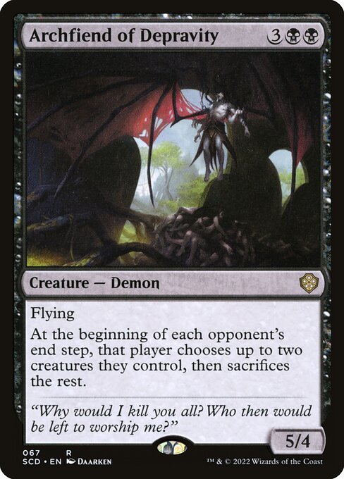 Archfiend of Depravity - Starter Commander Decks Rare Card